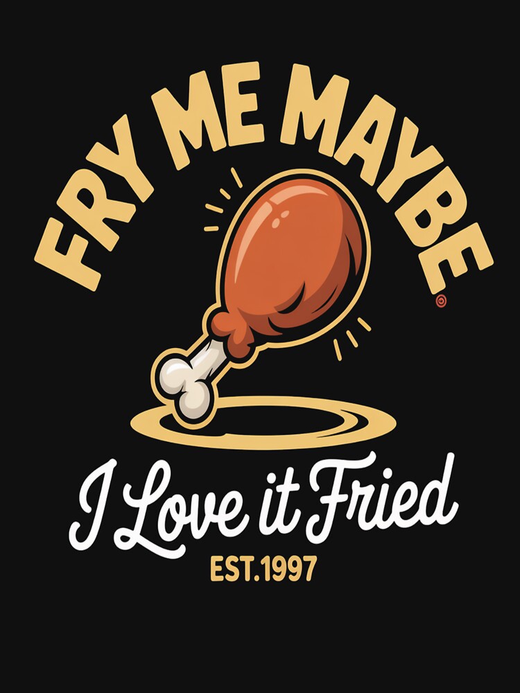 Fry Maybe I Love It Fried Chicken Leg Meat Food by TheRetroStyle