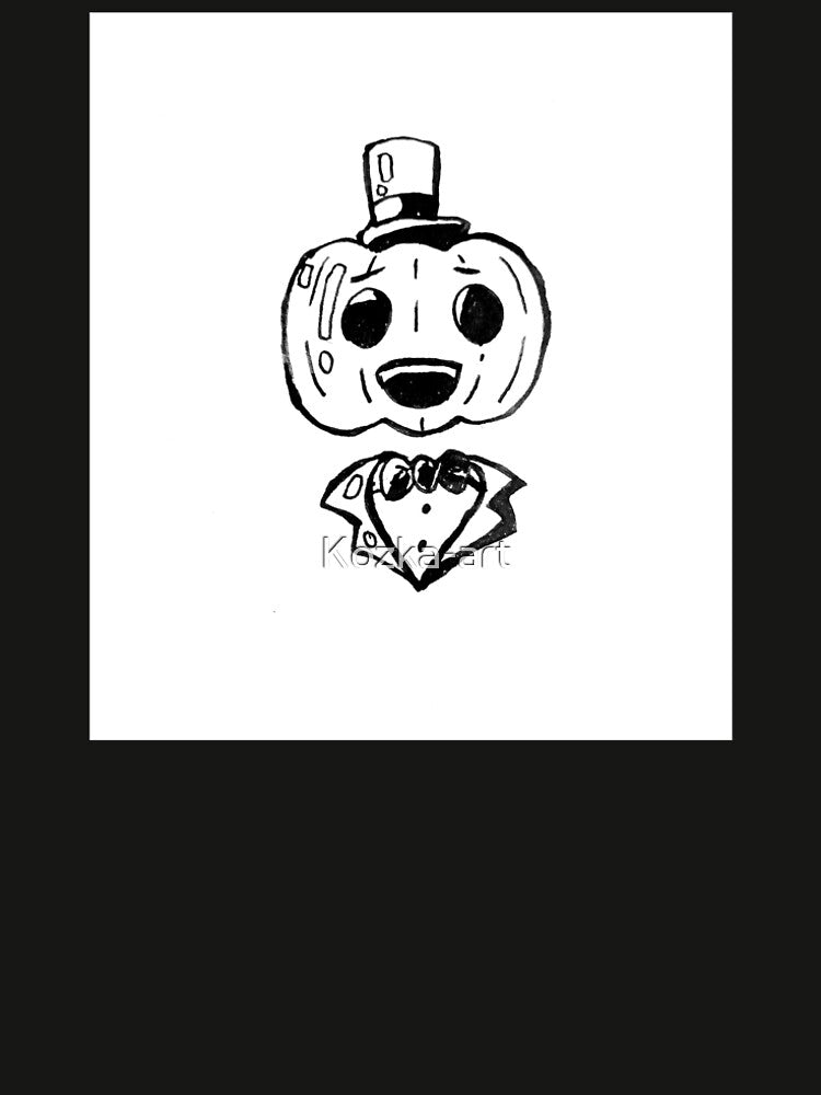 Spooky Aesthetic Tiles pumpkin t-shirt design by Kozka-art