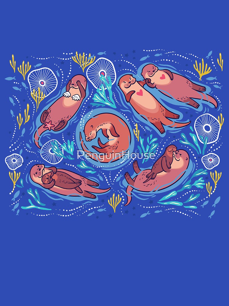 Otters in love by PenguinHouse