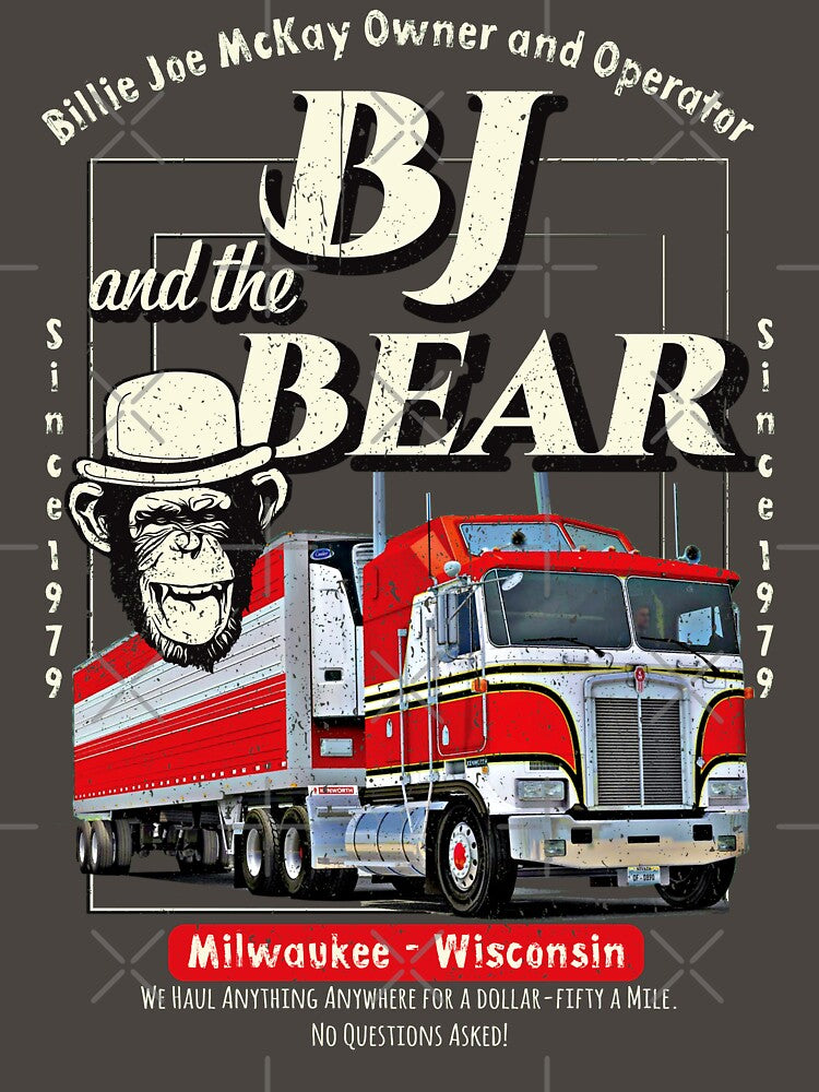 BJ and The Bear Trucking Company by Alema Art