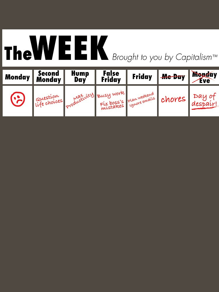 The Week, brought to you by Capitalism™ by CrowTownDesigns