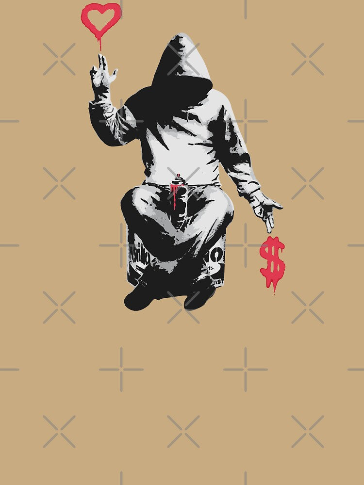Love Over Money - Street Art Graffiti Banksy by WE-ARE-BANKSY