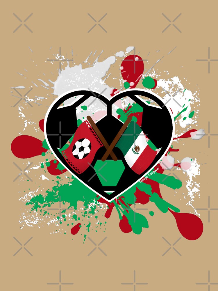 Soccer and Mexican Flag Soccer Heart by artbyomega