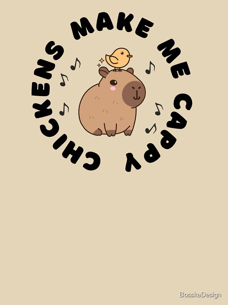 Cute Chicken and capybara best friends by BosskaDesign
