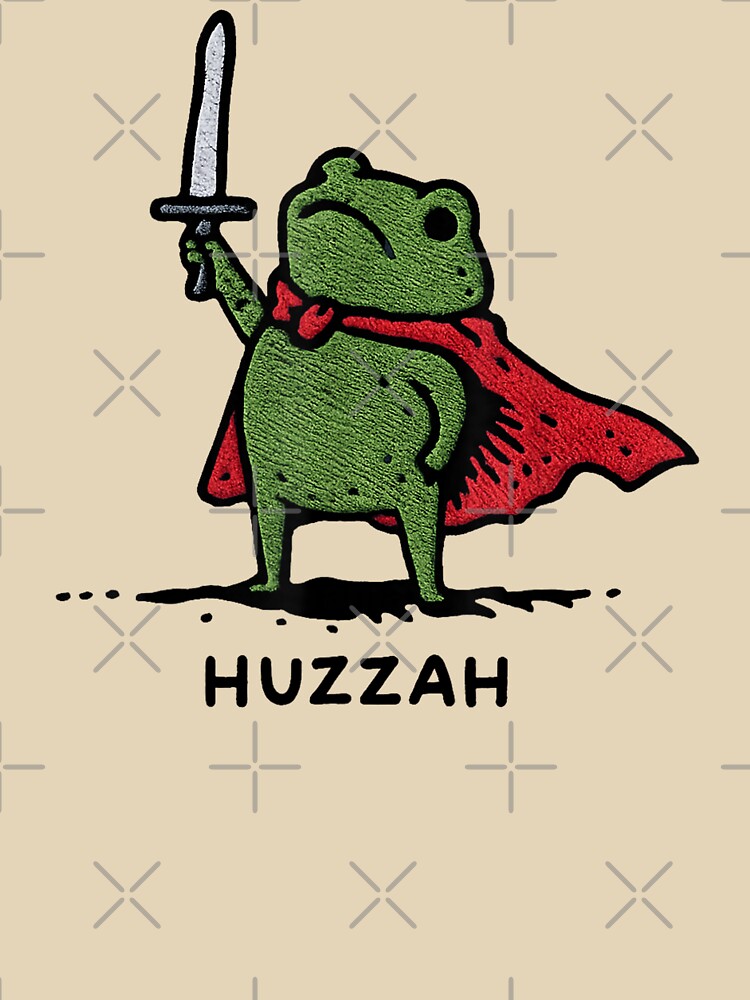 Huzzah Frog With Sword by Threadify LLC