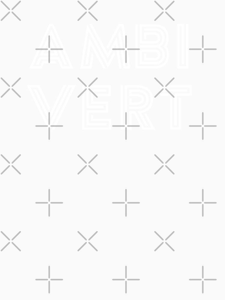 Ambivert - White Print by teeworthy