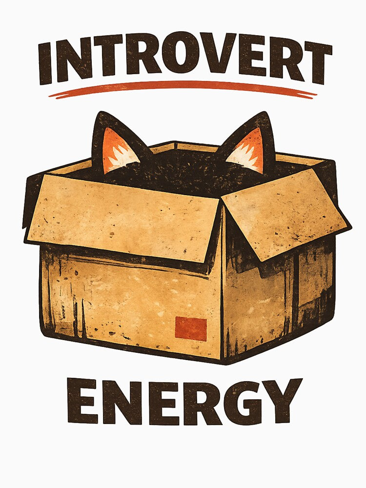 Introvert Cat in a Box by thiennl1