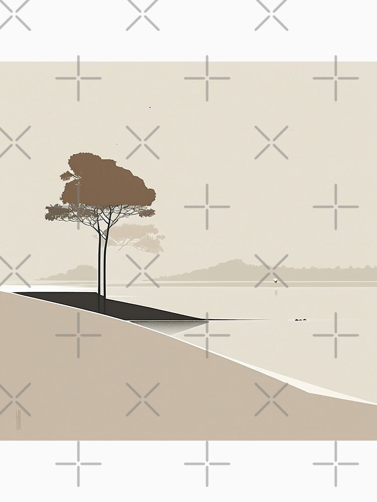 Minimalist landscape digital abstract art design by Feluceo