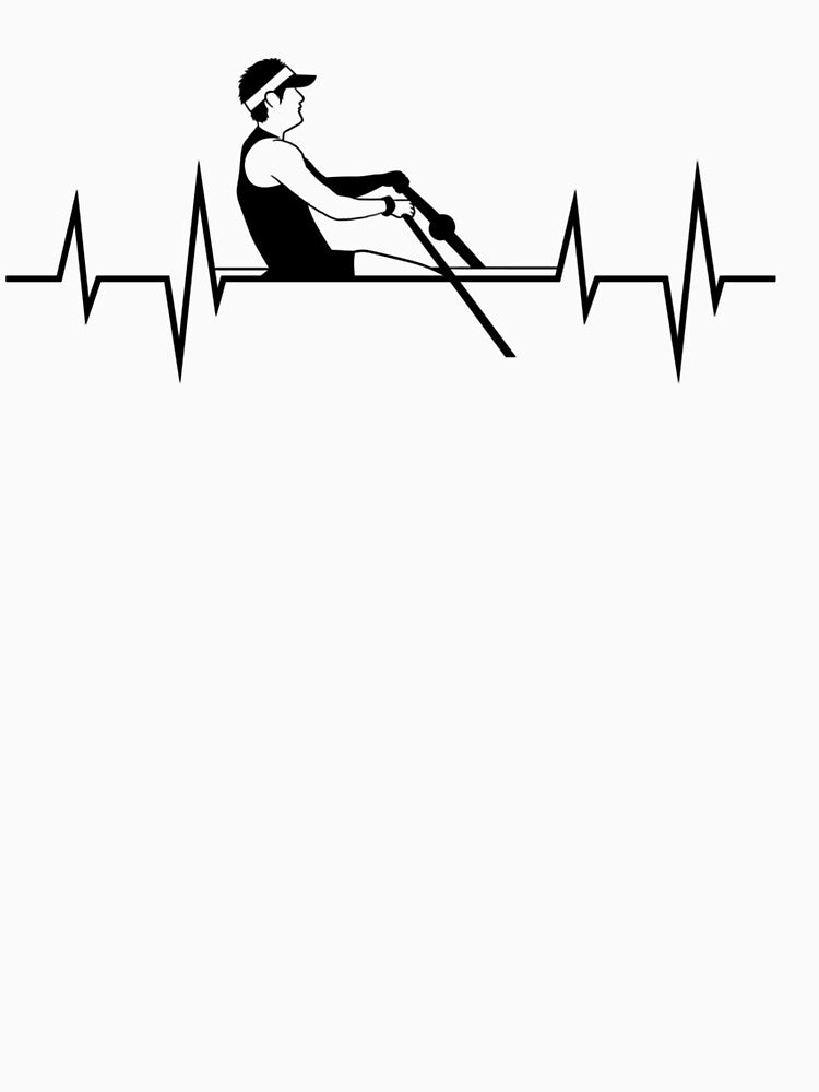 Cool Rowing Heartbeat Single Scull Rower Athlete by Eric-Costa-2733
