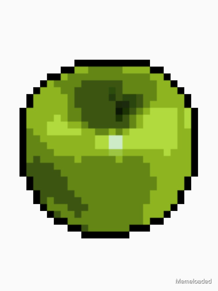 Pixel Art Green Fruit by Memeloaded