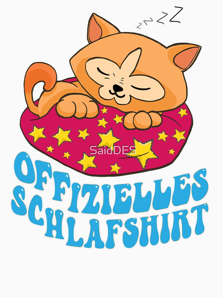 Offizielles Schlafshirt Süße Katze by SaidDES