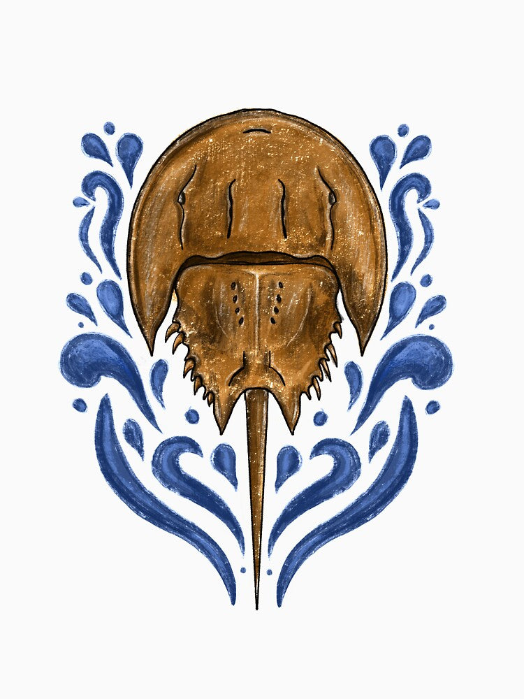 Blue Swirl Horseshoe Crab by abbyventure