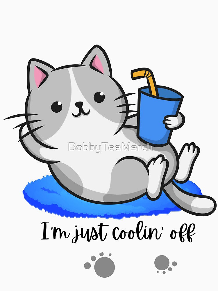 Funny Cat Gifts: I'm Just Coolin' Off. by BobbyTee Merch