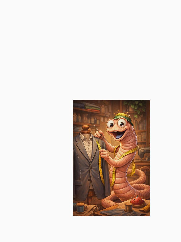 Tapeworm Tailor Funny Sewing Pun by Hornace88studio