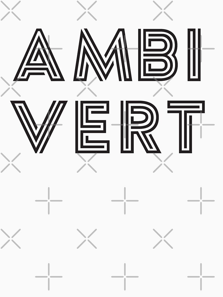 Ambivert - Black Print by teeworthy