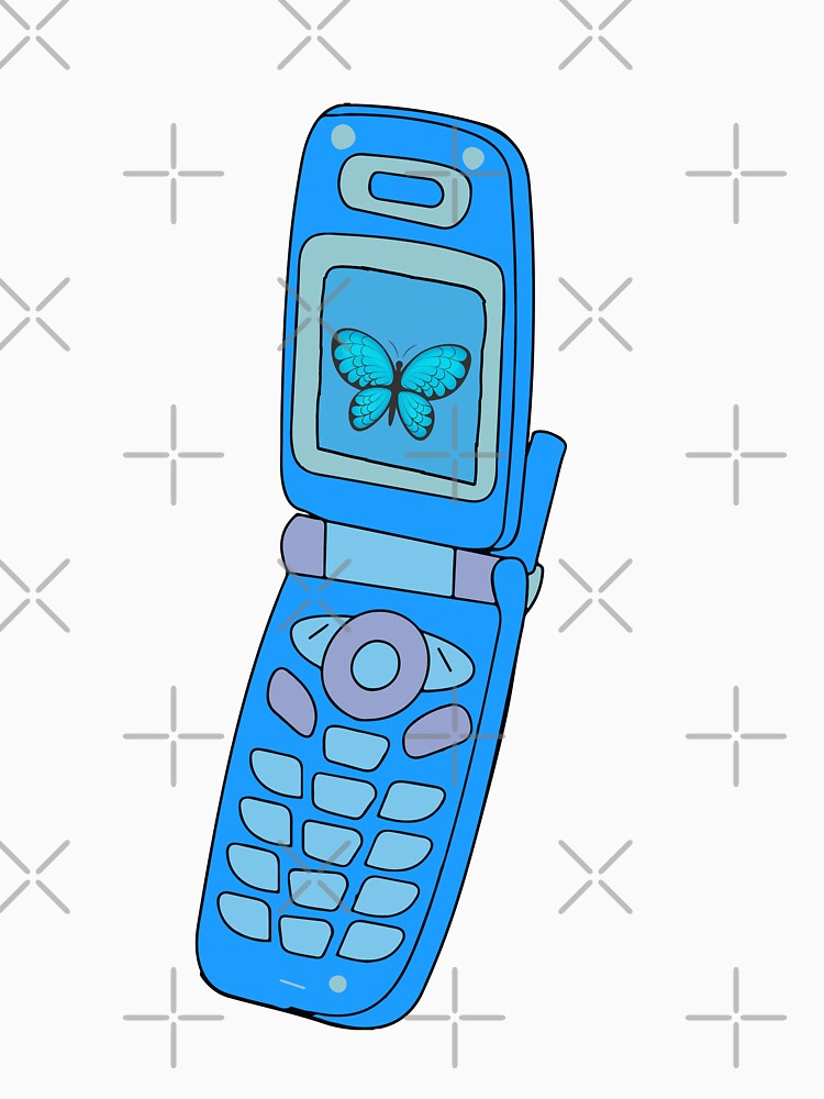 Y2k blue butterfly flip phone design by azzeddine  ⭐⭐⭐⭐⭐
