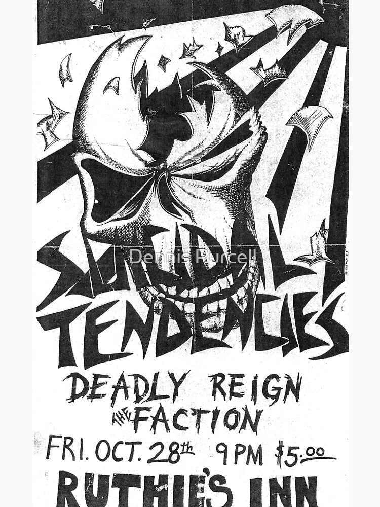 Suicidal Tendencies Punk Flyer by Dennis Purcell