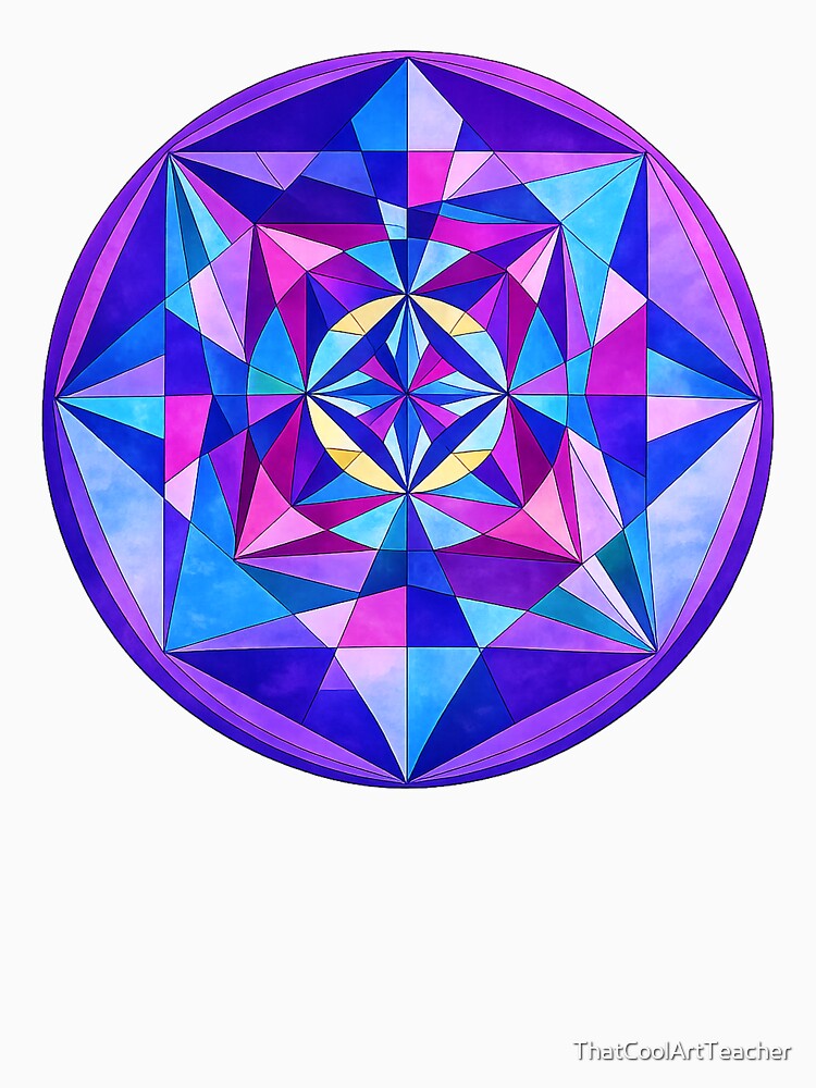 Moonlit Prism Mandala by ThatCoolArtTeacher