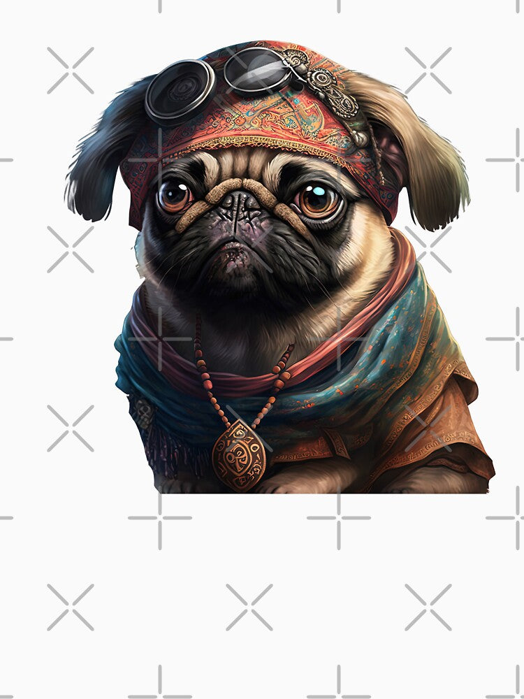 Festival pug by AnimalArtPhotos