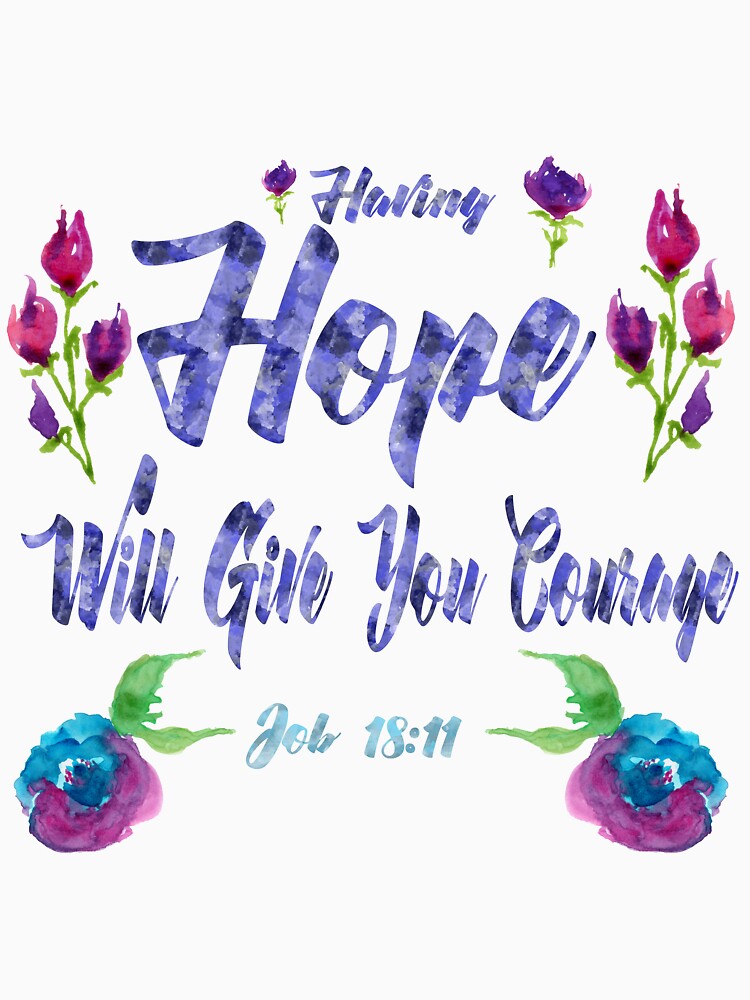 Inspirational Watercolor Bible Verse Job 18:11 by unwaveringfaith