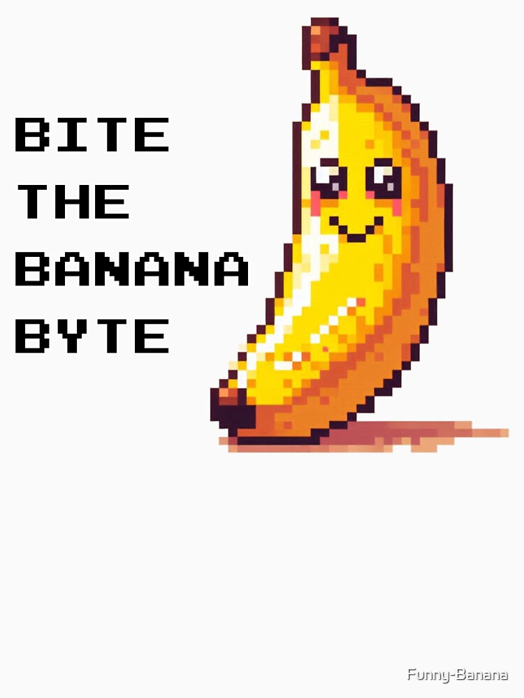 Bite the banana byte - pixel art style by Funny-Banana