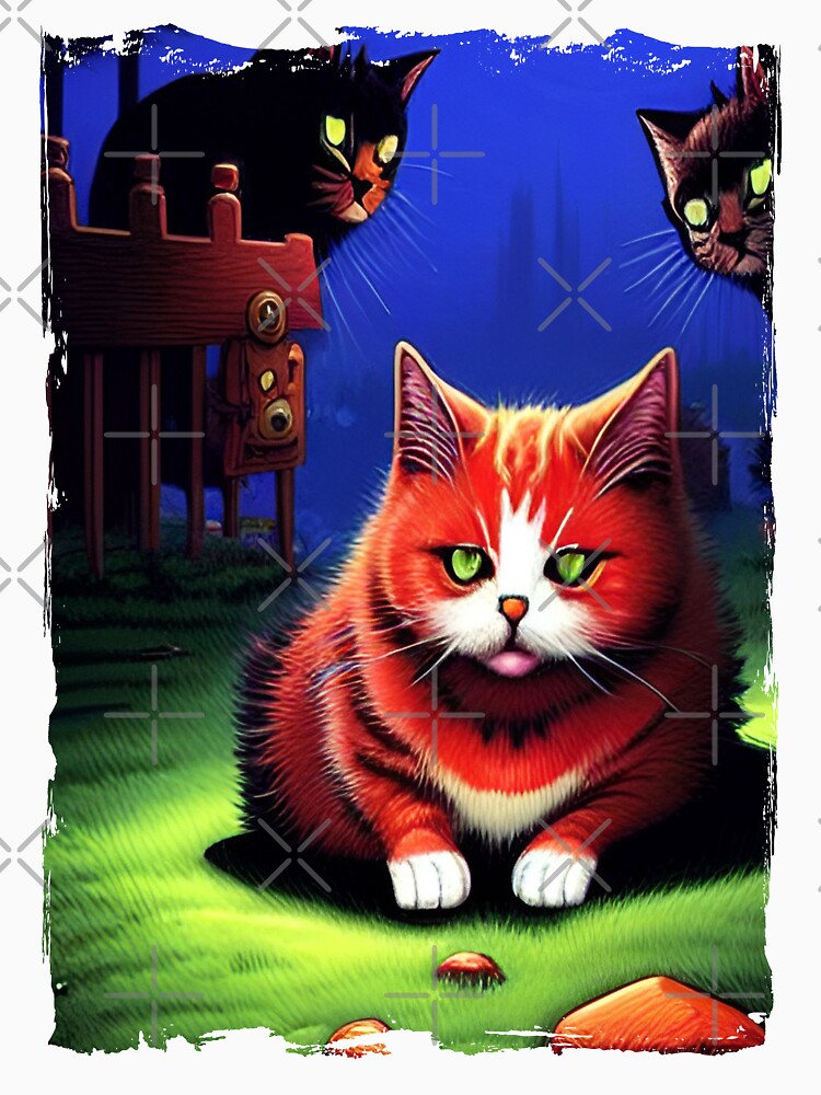 Sad Cat in Grunge 3 by GeminiDaydreamer