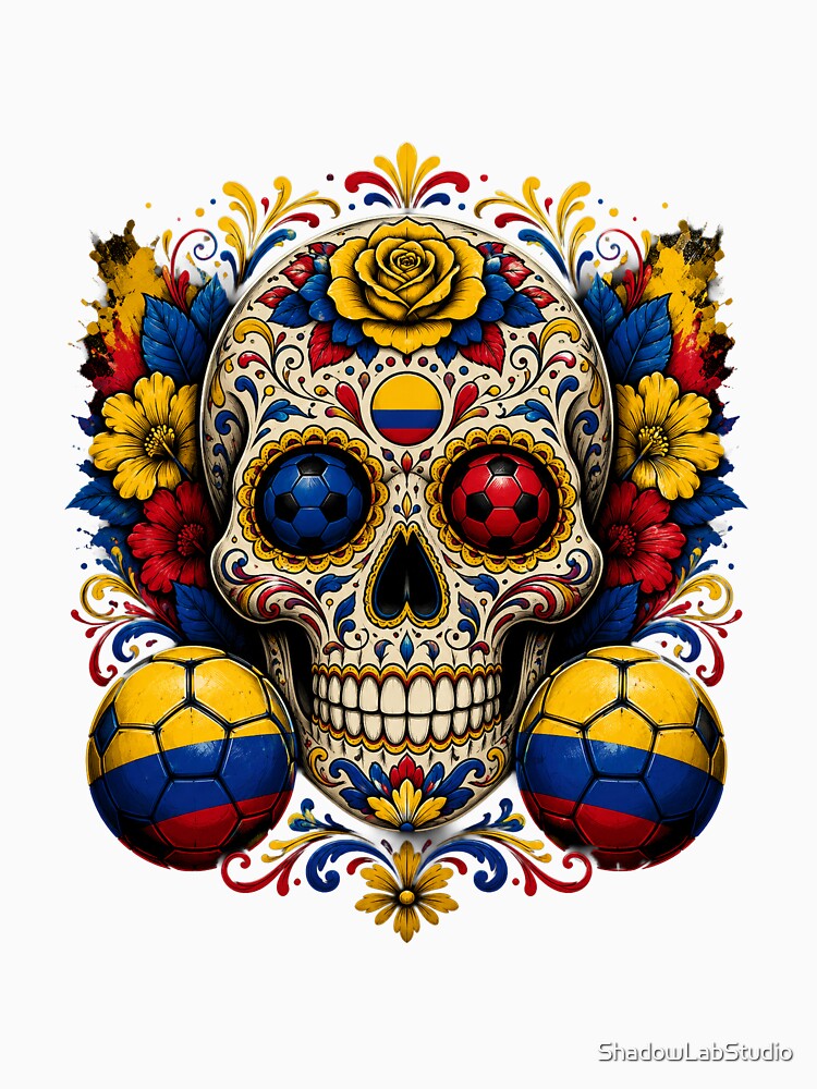 Colombia Soccer Skull by ShadowLabStudio
