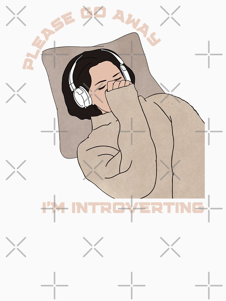 Please Go Away I'm Introverting Funny Gifts For Introverts by nquestiaa