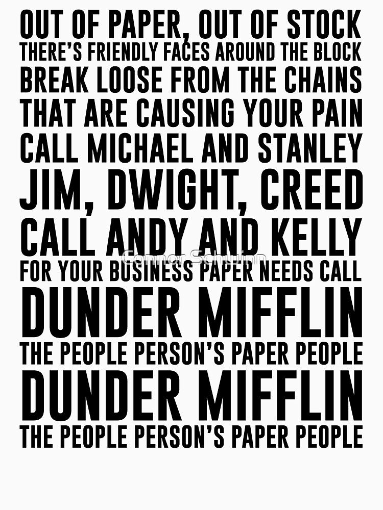 Dunder Mifflin Song by Connor Schwinn