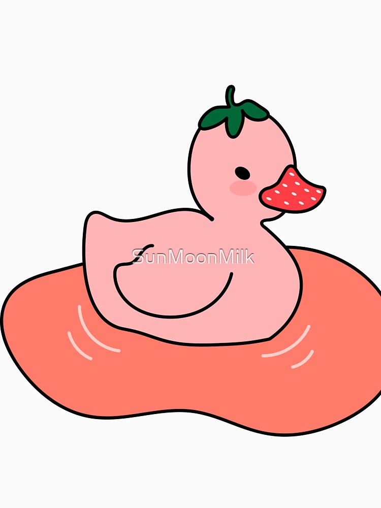 Kawaii Strawberry Duck by SunMoonMilk