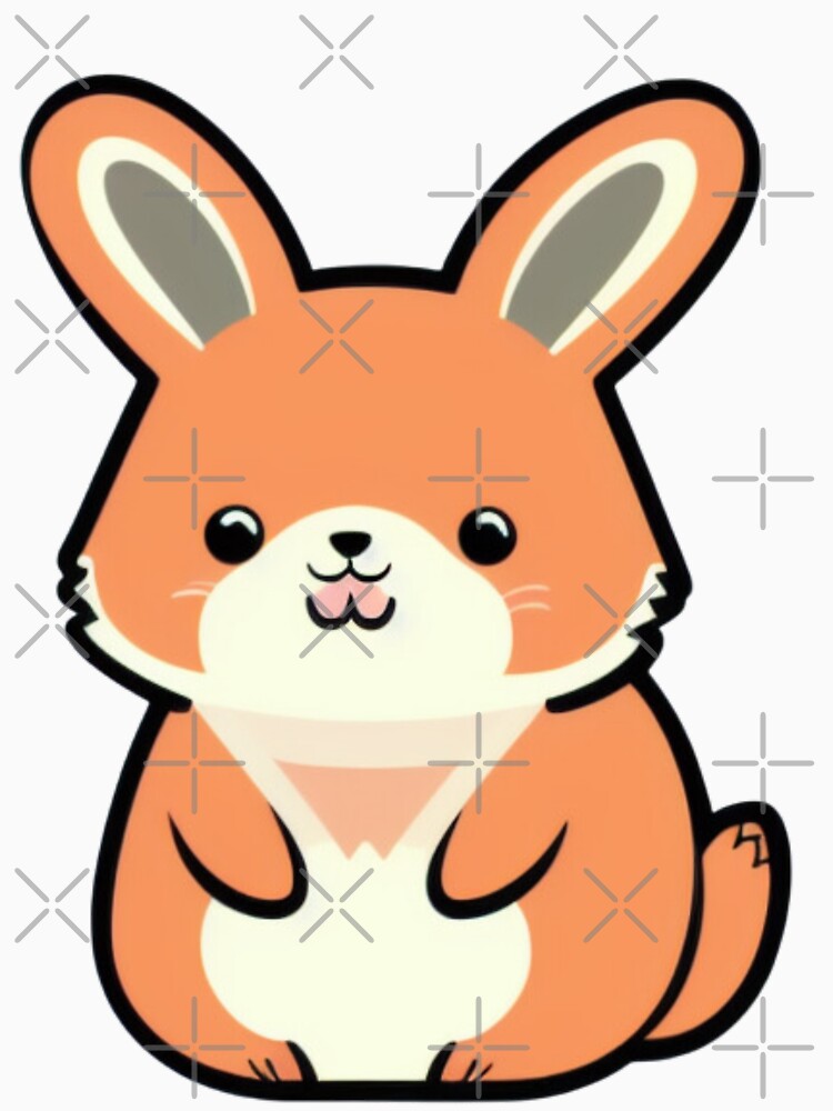 Super Cute Kawaii Brown Bunny Print by ArtofMac