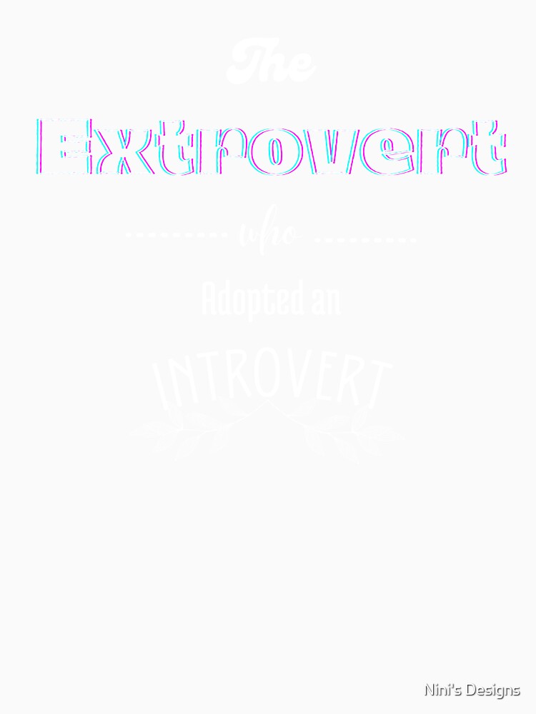 Matching BFFs - Extrovert in black by Nini's Designs