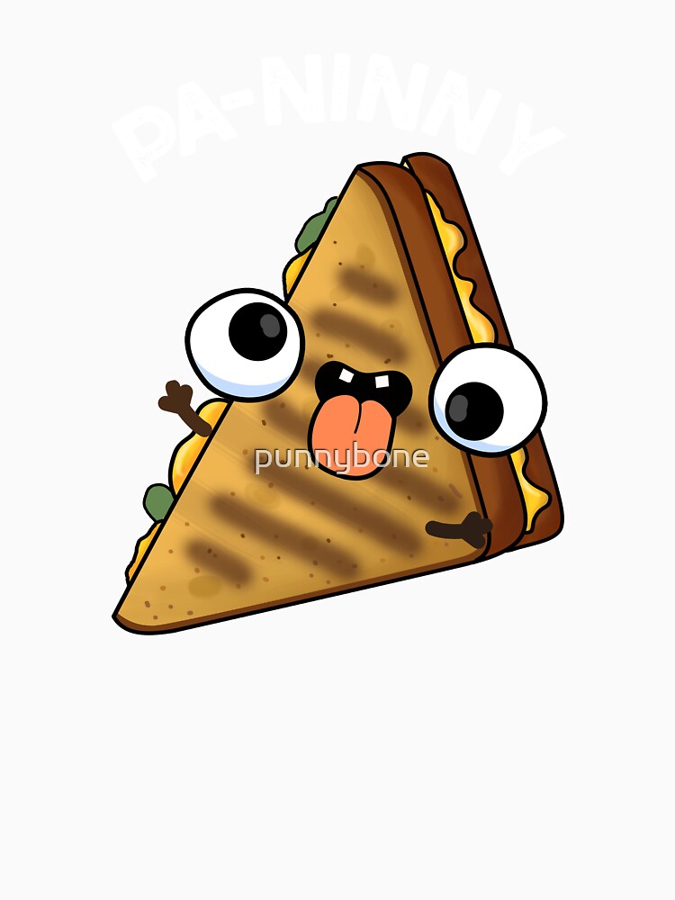 Pa-ninny Funny Panini Pun (Dark BG) by punnybone