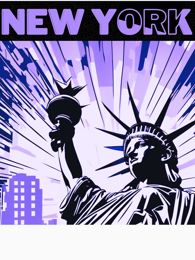 New York in Blue and Purple: Urban Vibration by Miguel-One