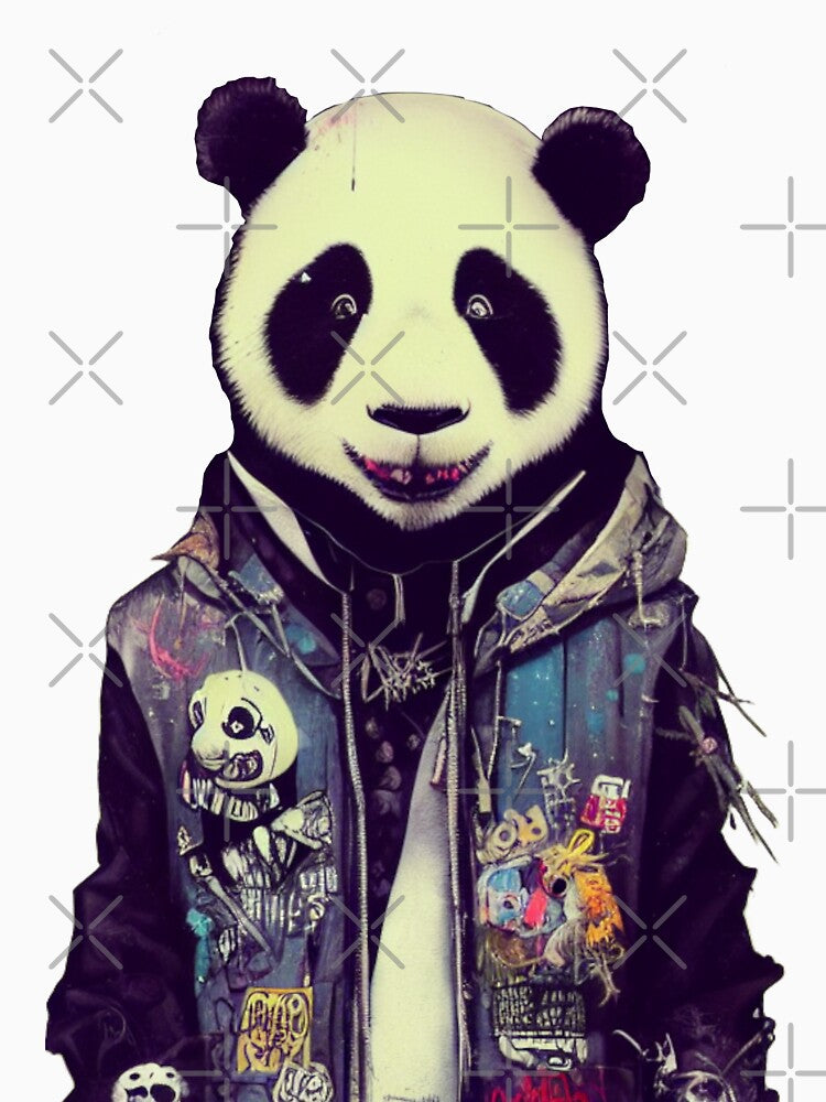 Cool Punk Rock Pop Graffiti Panda Animal by TheWildFlix