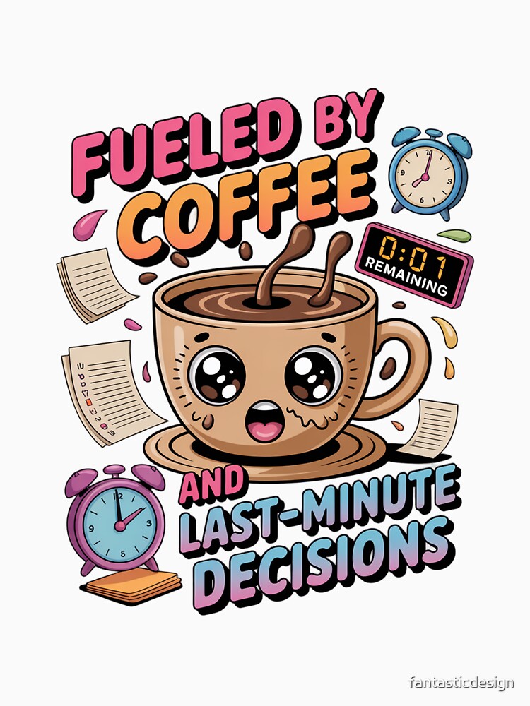 Funny Humor Design Fueled By Coffee And Last-Minute Decisions by fantasticdesign