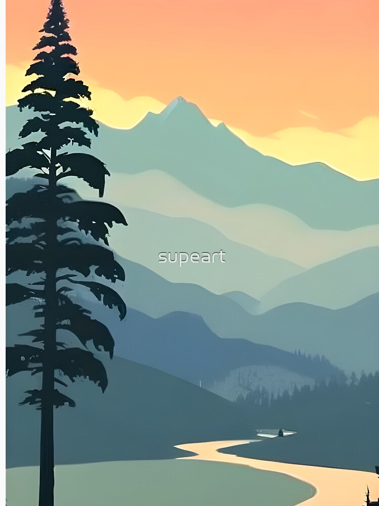 Bring the Beauty of Bavarian Alps into Your Home with Our Stunning Minimalist Prints by supeart