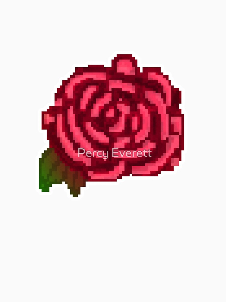 Pixel Art Rose by Percy Everett
