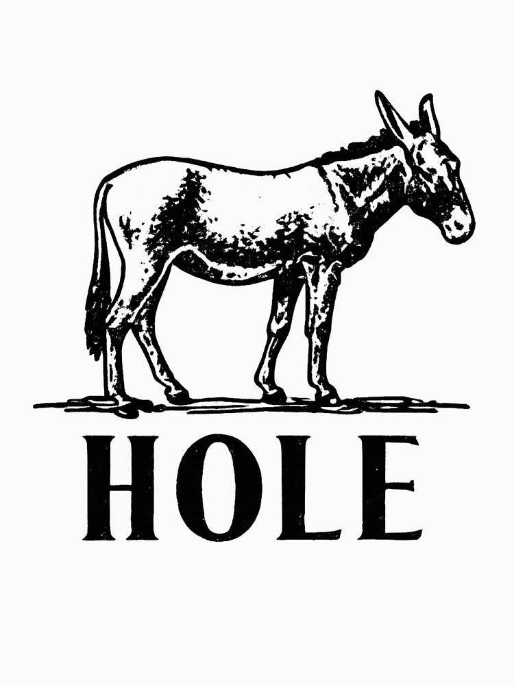 Donkey Hole Funny Animal Pun Humor by Dujosufot