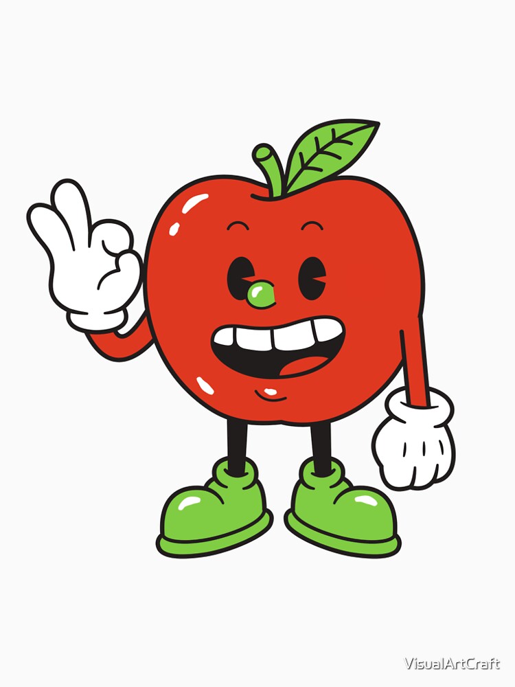 Cartoon Character Apple by VisualArtCraft