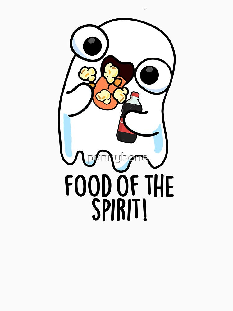 Food Of The Spirit Funny Ghost Pun by punnybone