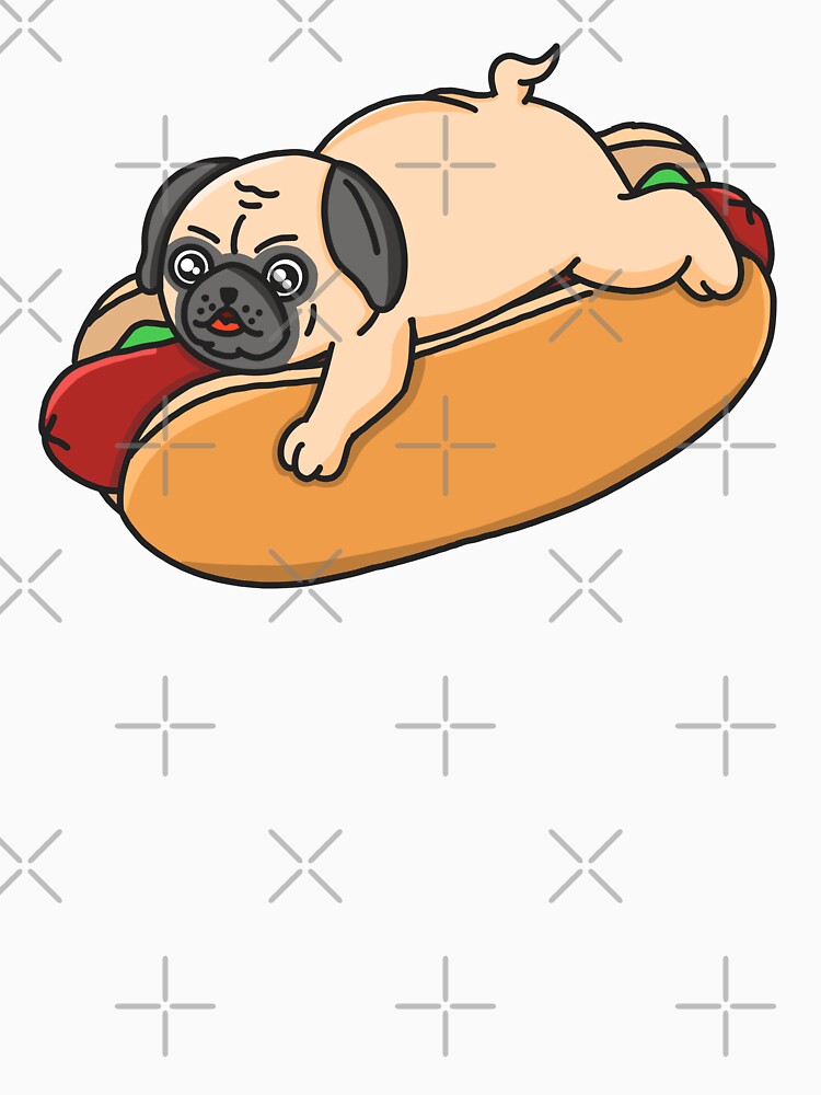 Hot Dog Pug Dog by Kimprut