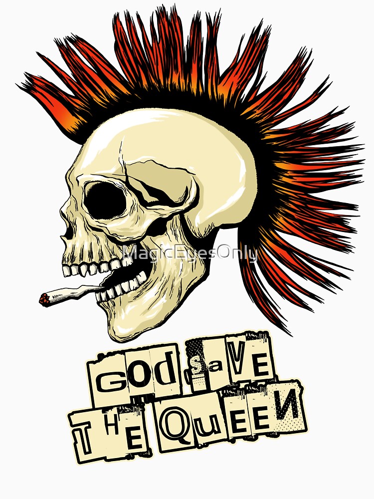 God Save The Queen - Punk Rock Skull by MagicEyesOnly