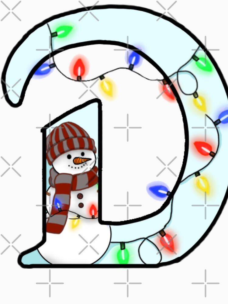 Holiday themed letter D by Artistkhg