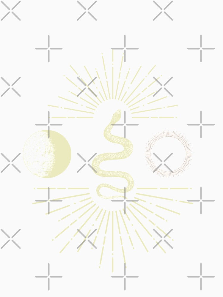 grunge aesthetic snake, sun and moon by sarah-dargeen