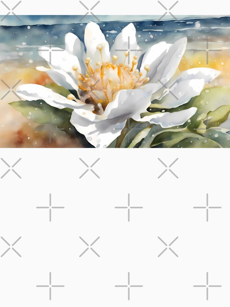 Large White Flower on Beach by CalmnessbyChoice