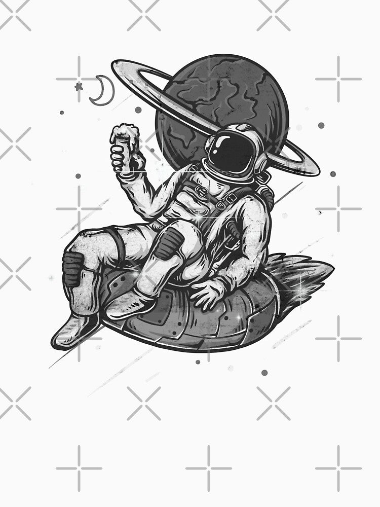Men's Novelty Vintage Space travel Astronaut  funny my space by BOHOVIN