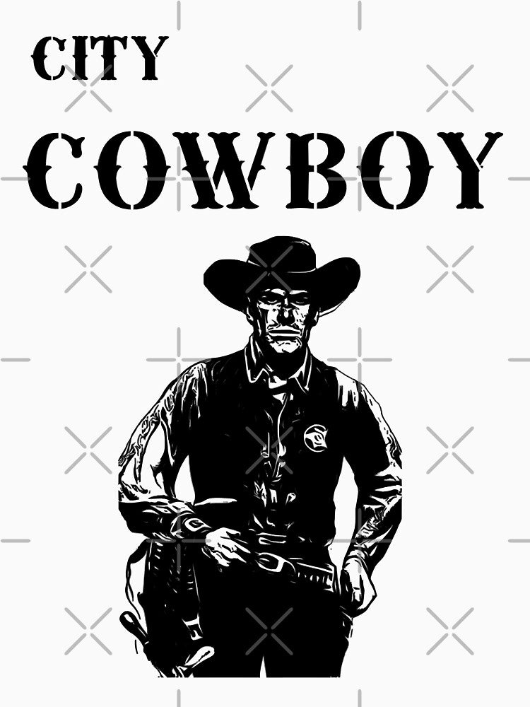 Vintage Retro Western Urban Cowboy Movie Gift For Everyone by Lapinski101Gai