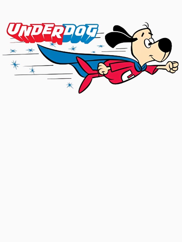 Classic Retro Flying Underdog Superhero Graphic by Moonpaw-Whimsy