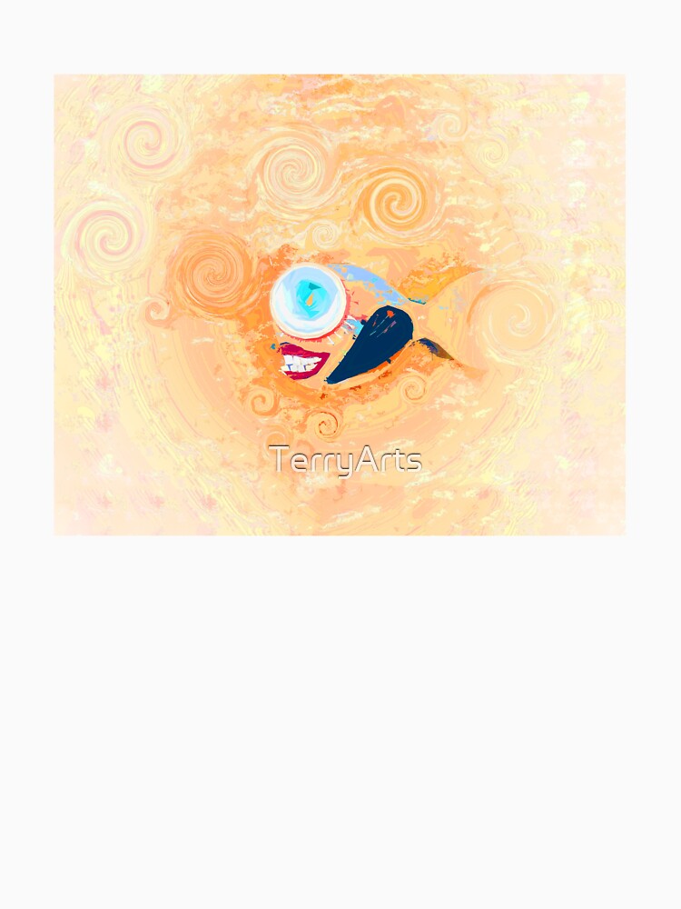 Boho Fish Hippie Vibes Coastal Bohemian Style Art or Home Décor 1 of 2 by Beachy